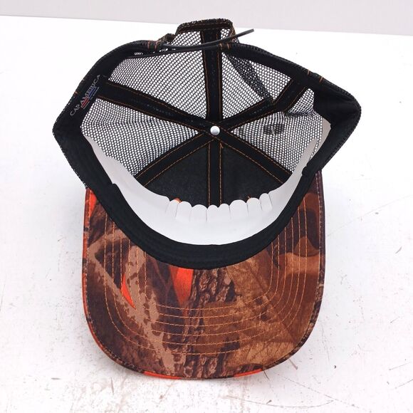 Antler King Bigger Bucks Mesh Trucker Cap Snap Back Orange Embroidery Deer - Picture 9 of 9